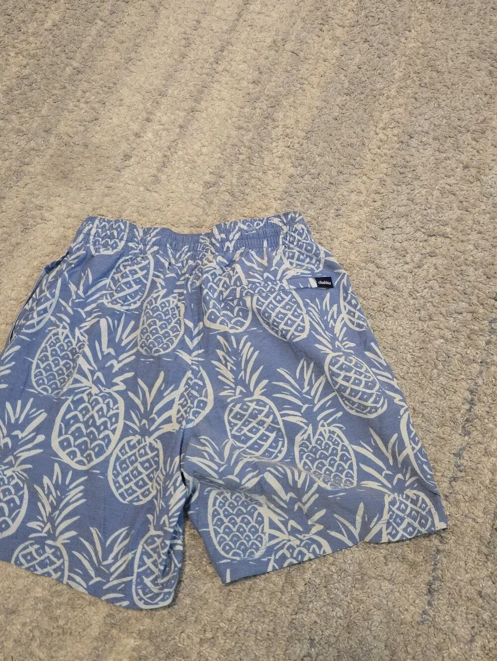 Chubbies Blue Pineapple Swim Trunks Men's Small S 7